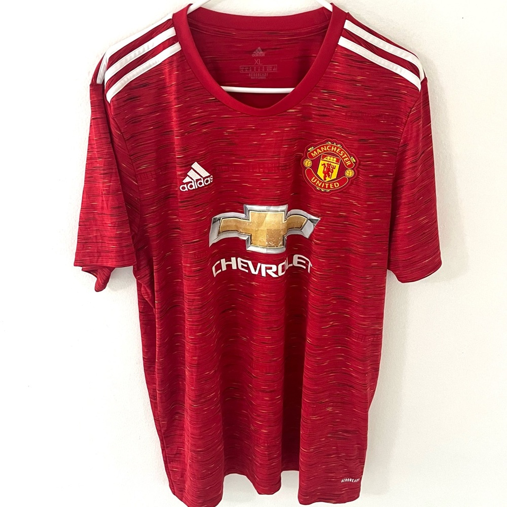 Adidas 2020-21 Manchester United Home Kit/Jersey, Size: XL